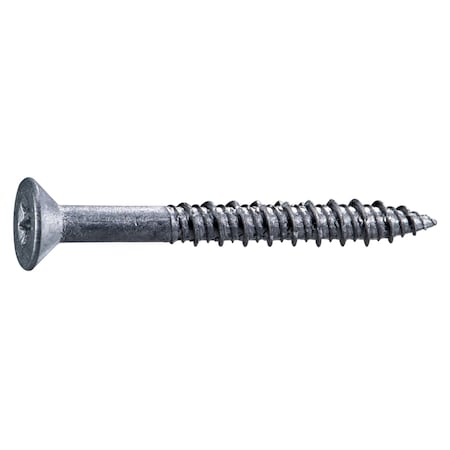 Torquemaster Masonry Screw, 1/4" Dia., Flat, 2 1/4 in L, Stainless Steel 50 PK 54551
